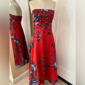 Gorgeous WHBM strapless red and blue sundress never worn brand new